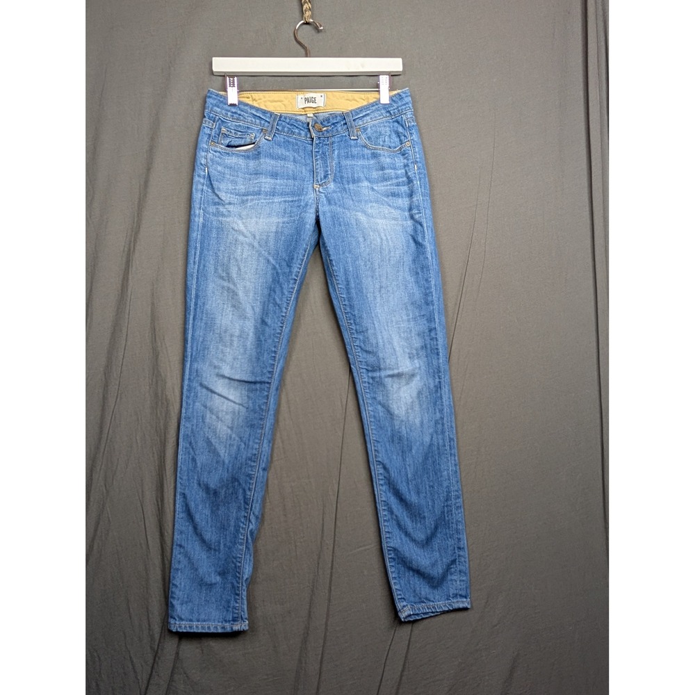 PAIGE Classic Straight Leg Jeans in Light Blue Wash